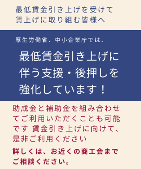 賃金向上に関する支援策について